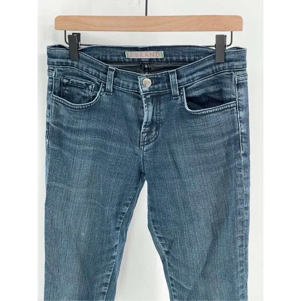 J Brand Jeans Women's Size 28 The Deal Blue Ankle Zipper Skinny Mid Rise Jegging
